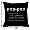 GICHUGI Grandpa Themed 18″×18″Pop-Pop Definition Decorative Throw Pillow Case for