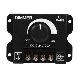 Strip Led Dimmer,12V-24V 30A Led Switch Dimmer Controller Manual for Strip Light Single Color