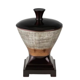 Benicabaly Elegant Egyptian Style Decorative Jewelry Box, Modern Design, 10 Inches Tall, Espresso Finish, Polyresin