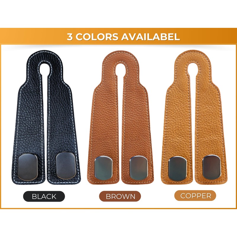 ALEACAR Premium Leather Car Purse Hook (1 Pack), Elegant Car