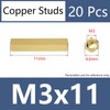 ORANXIN M3 x 11 mm 20 Pcs Double Brass Standoffs