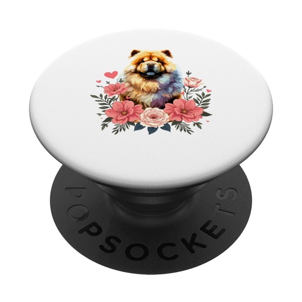 Roses Flowers Chow Chow PopSockets Klebender PopGrip