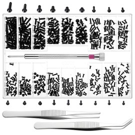 500 Pcs Tiny Screws, M1.2/M1.4/M2 Small Replacement Screws with Tweezers Tiny Mini Laptop Screw Electronic Screw Assortment Kit with Screwdriver