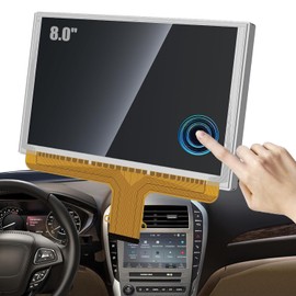 AGradify 8" LCD Monitor Touch Screen Replace DJ080PA-01A, 8 inch 55Pin Radio Navigation Digitizer Compatible with Chevy Silverado Suburban Tahoe Colorado GMC Canyon Sierra Yukon 2015 2016 2017 2018