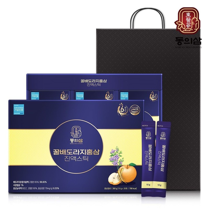 Donguisam Dongui Ginseng Honey Pear Bellflower Red Ginseng Extract Stick