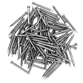 OMOTOOL Hardware Carbon Steel Nails Assortment Set (100 Pieces), Galvanized Nails for Hanging Pictures and Woodworking, Concrete Steel Nails for Skirting Boards and Woodworking (25mm)