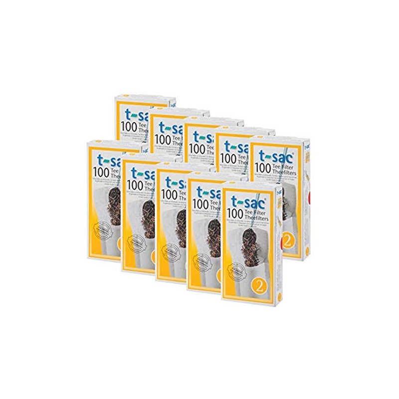 T-Sac Tea Filter Bags, Disposable Tea Infuser, Number 2-Size, 2