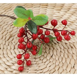 TBUY ROSE Fake Artificial Flowers California Berries Blueberry Fruit for Home Hotel Decor (Blue 20 Pack)