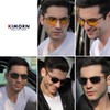 kimorn Polarised Sunglasses Men's Retro Rectangular Frame Classic Unisex Lenses