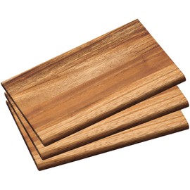 KESPER - 3er Set Frühstücksbrettchen | aus nachhaltigen Akazienholz | Brotzeitbrett | pflegeleicht | robust | 23 x 15 cm