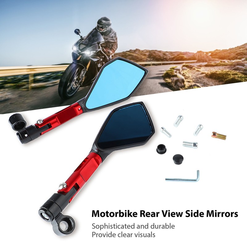 Rear View Side Mirrors Durable Aluminum Alloy Motorcycle Side Mirrors