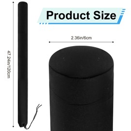 2pcs Trailer Guide Poles Covers, 2.36x47.24in Heavy-Duty Neoprene Marine Guide Pole Cover for Jet Ski Boat Sailboat Trailer(Black)