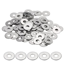 sourcing map M5 Flat Washer for Screw, 120Pcs 304 Stainless Steel Washers 5MM ID x 15MM OD x 1MM Thick for Bolts, Factories Repair, Kitchens, Shops, and Outdoor Construction (Silver Tone)