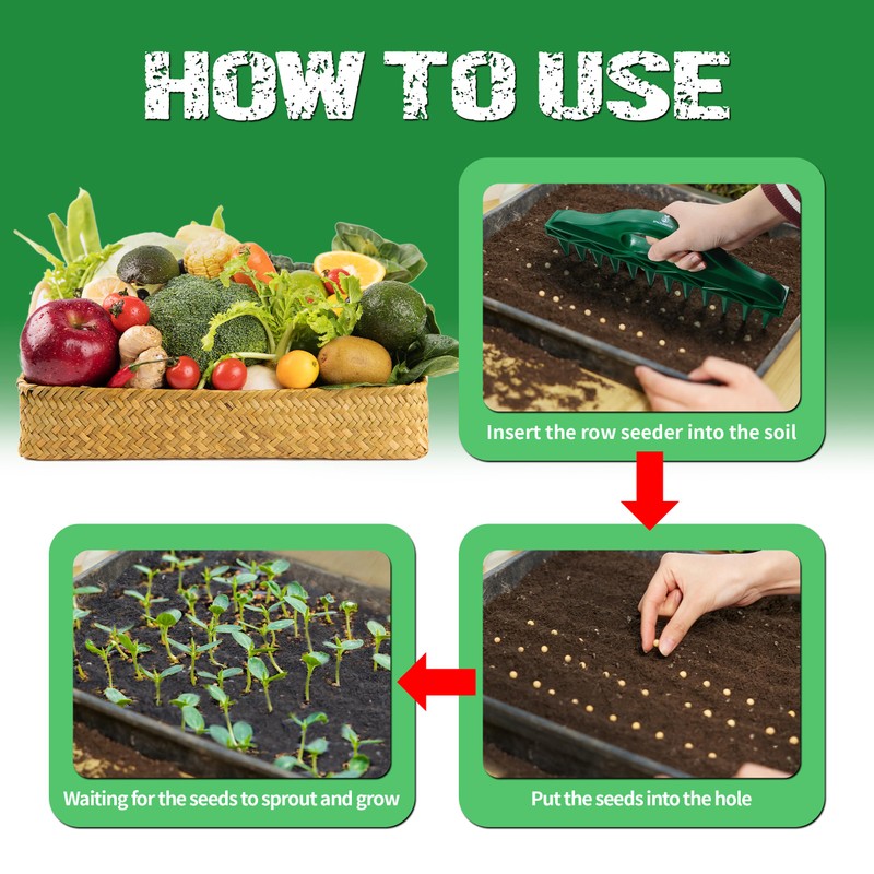 The Row Seeder by Spaceurseeds – Handheld Garden Tool for