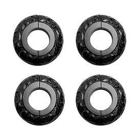 Renovators Supply Manufacturing Aluminum Escutcheon Plate 3 1/4 in OD Escutcheon Black Powder Coated Finish Radiator Flange Pack of 4