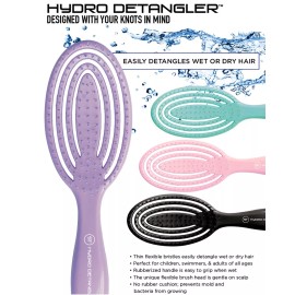 Smart Tech Hydro Detangler Brush  Hot Pink Wet or Dry