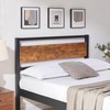 Kingfun Wood Headboard - Rustic Solid Queen Size Farmhouse Bed,