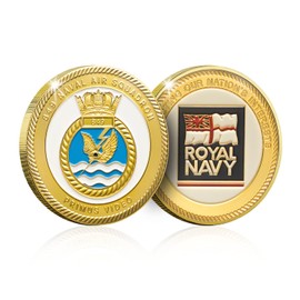 The Koin Club Royal Navy Memorabilia Gifts Gold Spoof Challenge Coin - 849 Naval Air Squadron