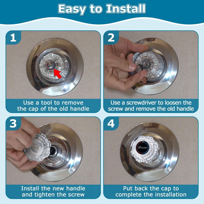 Dreyoo Shower Faucet Handle Replacement for 940-240, Shower Faucet Handle