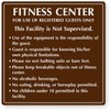 The Sign Studio – 12” x 12” -”Fitness Center Rules
