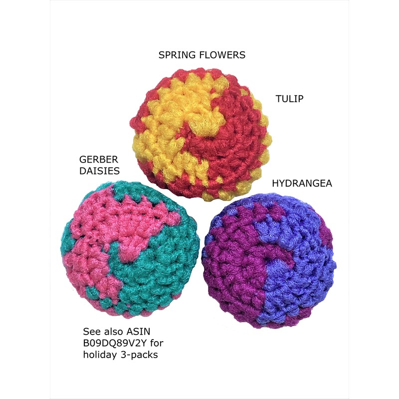 Nylon Netting Dish Scrubbies - Holiday 3-packs - Non-Scratch, Reusable