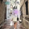 Transparent Cherry Blossom Umbrella, Clear Umbrella Travel Floral Rain Umbrella