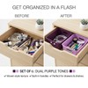 6-Pack Small Baskets, Purple Plastic Open Storage Weave Basket Versatile