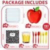 151pcs Back to School Plates Napkins First Day of School