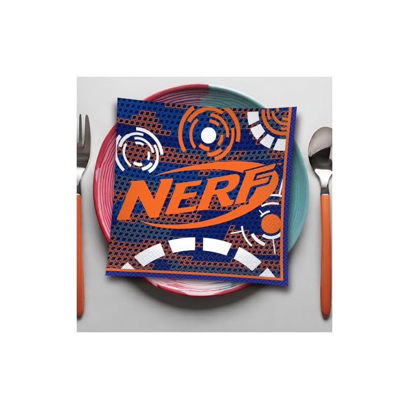 Unique 51382 Nerf Party Napkins, 16 Count