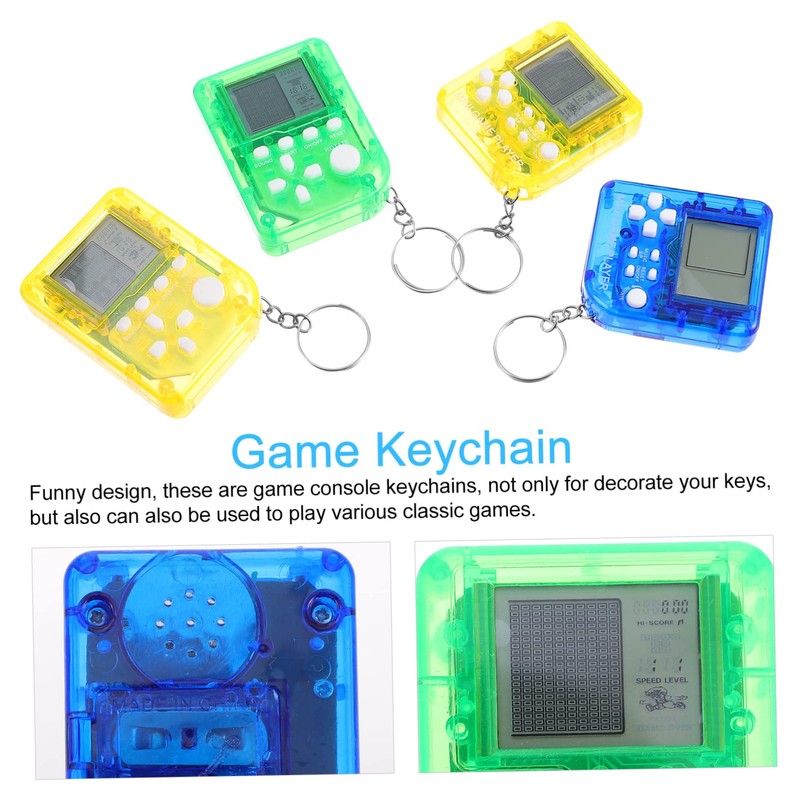 Toyvian Educational Toys 4pcs Hand-held Gaming Device Portable Game Console