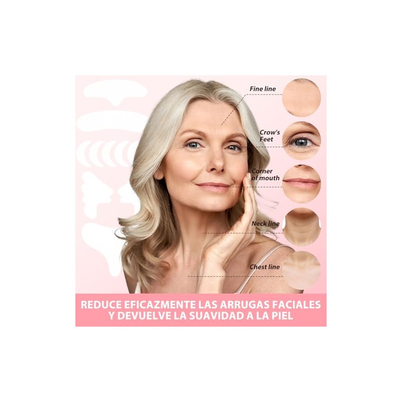 11PCS Parches de Silicona,Colágeno,Contorno de Ojos Antiarrugas Humectantes