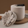 Candle Jar Resin Mold with Poppy Flower Lid, Silicone Concrete
