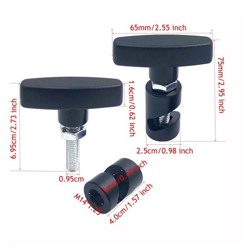 Bstenky 2Pcs Hood Lift Support Clamps,Aluminum Hood Strut Fixing Clamps