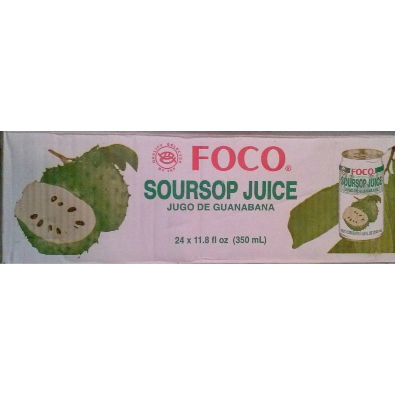 FOCO SOURSOP JUICE, 24 CANS x 350ml FOCO DRINK, Jugo