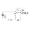 SANEI A10JH-13 [Free-Foaming Faucet] Nominal 13 Pipe Length 6.7 inches