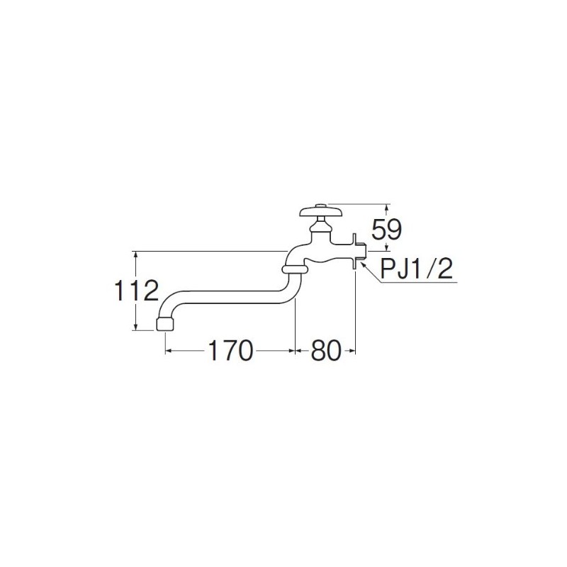 SANEI A10JH-13 [Free-Foaming Faucet] Nominal 13 Pipe Length 6.7 inches
