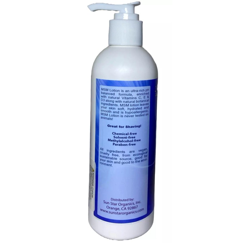 Sun Star Organics Pure & Natural MSM Lotion - Unscented