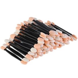 Eyeshadow 50 Pack Disposable Eyeshadow Brush, Double Ended Sponge Eye Shadow Applicator