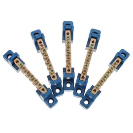 Operitacx 3sets Brass Terminal Bus Bar Positions Screw Terminal Block for Car Grounding Distribution Box and Lighting Cabinet Wiring Durable and Resistant Connectors 5pcs*3