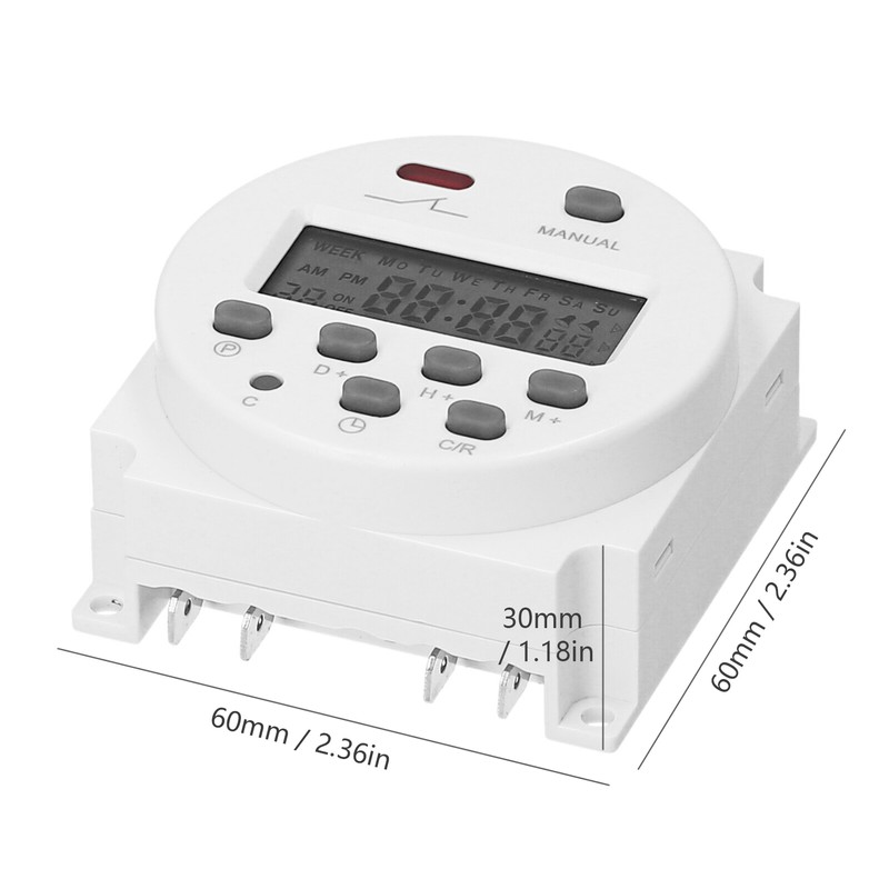 Weekly Programmable Digital Timer Switch Panel Mounted Electrical Timer 16