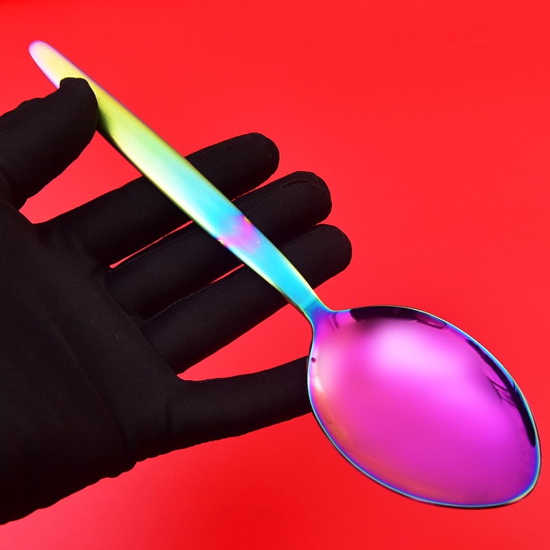 BNAZIND Kunz Spoons Cooking Spoons 18/10 Stainless Steel Titanium Shiny