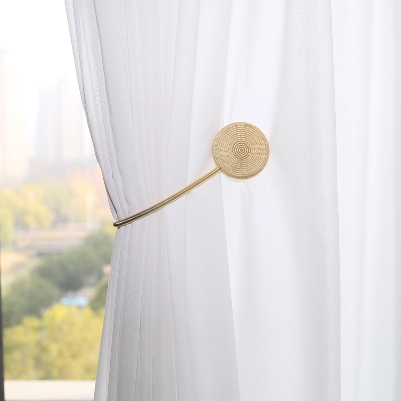 HedongHexi 2 Pack Magnetic Curtain Tiebacks Elegant Curtain Holders for