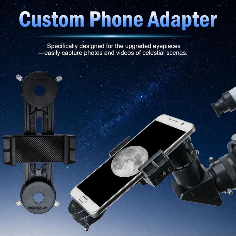 1.25" Telescope Accessory Upgrade Kit with 2 Premium Eyepieces, 2X