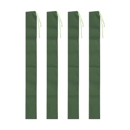 YOKIVE 4 Pcs Flood Water Barrier Sandbags, Flooding Control Long Canvas Thickening Sand Bags with Insert Buckle for Doors (Green, 2 x 11-Inch)