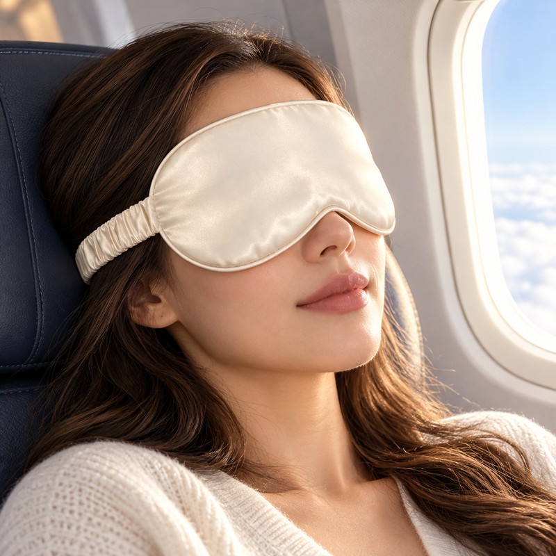 Double-Sided Sleep Eye Mask for Sleeping and Travel – Soft,