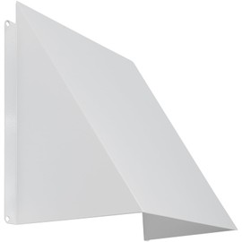 8" x 8" White Galvanized Steel Vent Cover - Duct Exhaust/Inlet Rain Deflector - Weatherproof Guard for Open Ventilation Systems - Indoor/Outdoor Vent Hood - Air Vent Grille Protection Roof