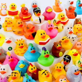 30 Pack Rubber Ducks Jeep Ducks for Jeeps Mini Rubber Duckies Toys Assortment Duckies Bulk Floater Duck for Jeep Ducking Toddler Baby Bath Toys Party Favors Summer Beach Pool Activity