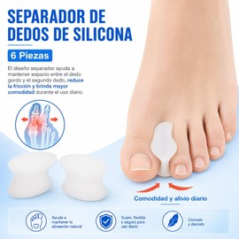Separadores de Dedos de Gel, 6 Piezas
