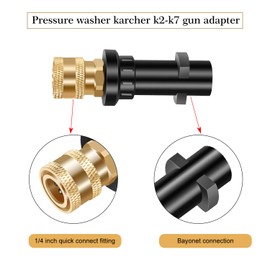Sukudon Pressure Washer Gun Adapter，to 1/4'' Quick Connect Female Fitting，Compatible with Karcher K Series, K2, K3, K4, K5, K6, K7 High Pressure Washer