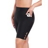 RELLECIGA Women's Black 8" High Waisted Swim Shorts UV Sun
